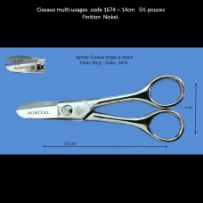 111-Ciseaux d'électricien multi-usages 1674 – 14cm  