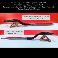 101-Ciseaux à tapis - Code 1794-18-20 cm - 