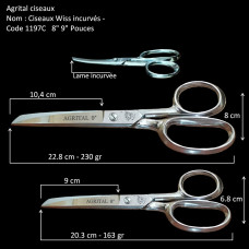 94- Ciseaux Wiss incurvés -1197C -22,8/20,3 cm 