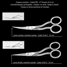 80 - Ciseaux broderie: 1116 -15 cm - 6"