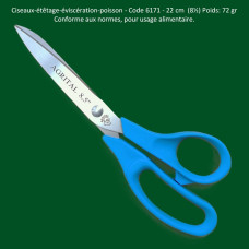 118-Ciseaux-étêtage-éviscération-poisson- 6171-8½"