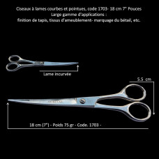 98-Ciseaux à marquer bétail pointu 1703- 18cm (7")