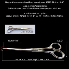 99-Ciseaux à marquer bétail pointe arrondie 1703/R-